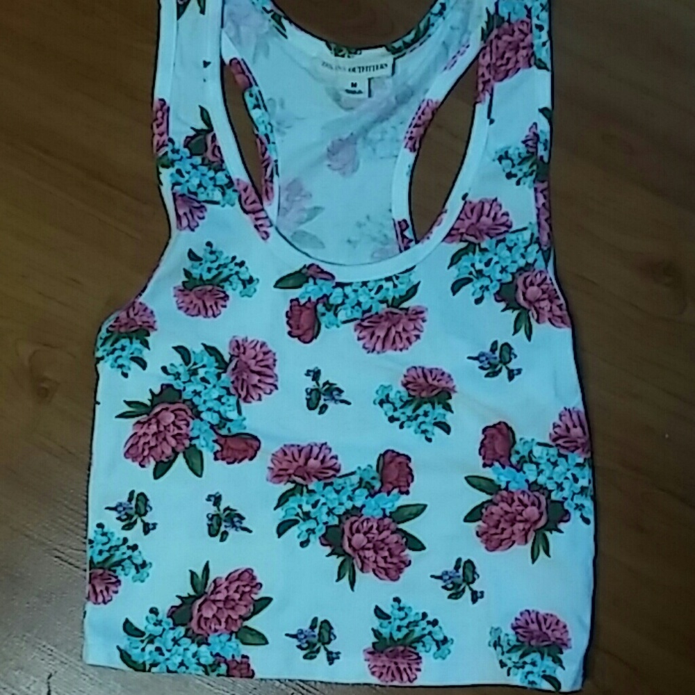 Floral Razor Back Crop Top
